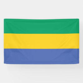 Lona Gabon National Flag Rectangular Event Banner