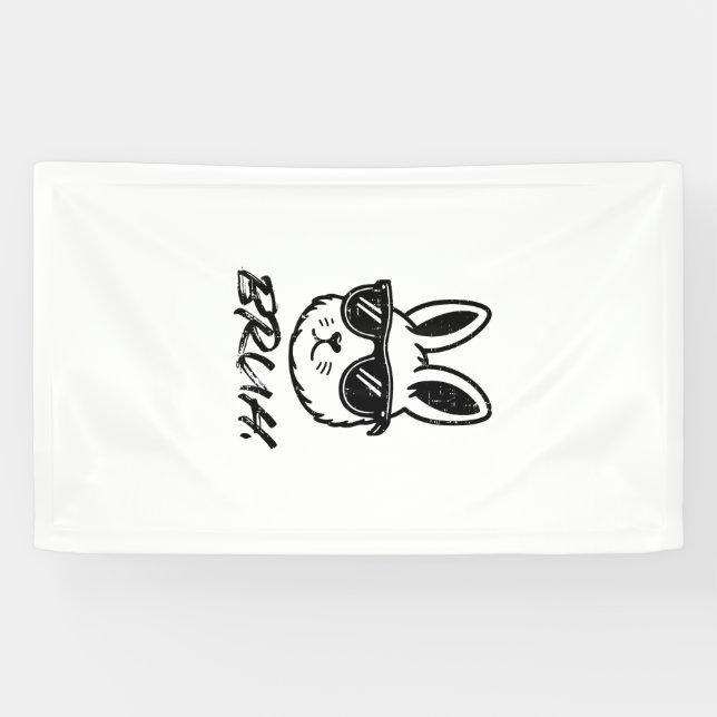 Lona Gafas de sol Easter Bruh Bunny Funny Meme Hombres  (Horizontal)