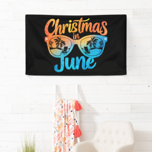 Lona Gafas de sol Navidad en junio divertidas vacacione