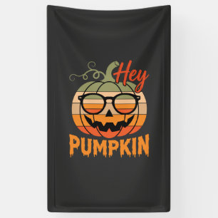 Lona Gafas de sol retro de Halloween Hey Pumpkin