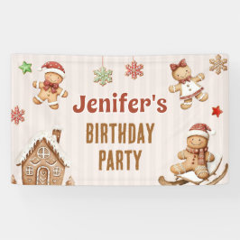 Lona Galleta de Navidad Pan de Jengibre Cumpleaños