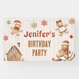 Lona Galleta de Navidad Pan de Jengibre Cumpleaños