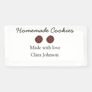 Lona Galletas caseras añade tu nombre de texto personal