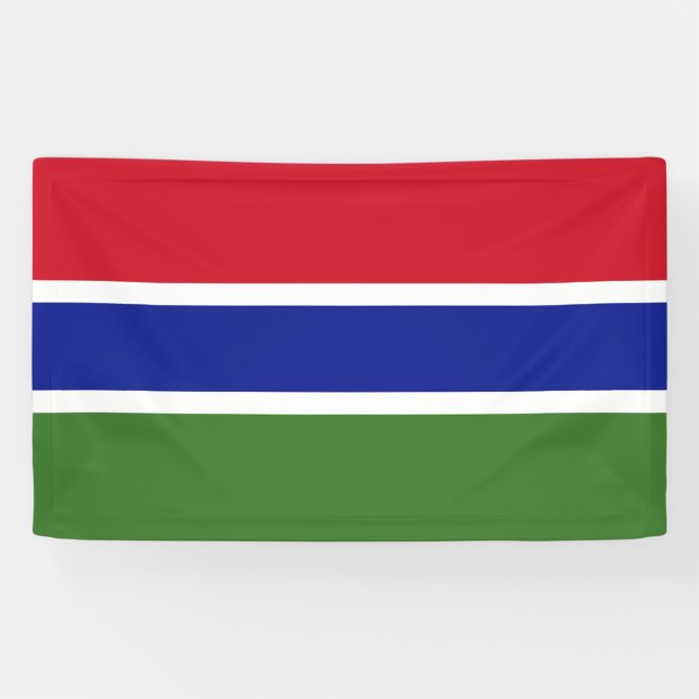 Lona Gambia flag Banner (Horizontal)