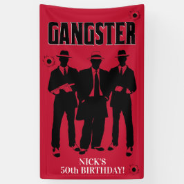 Lona Gángster temático, fiesta del gángster