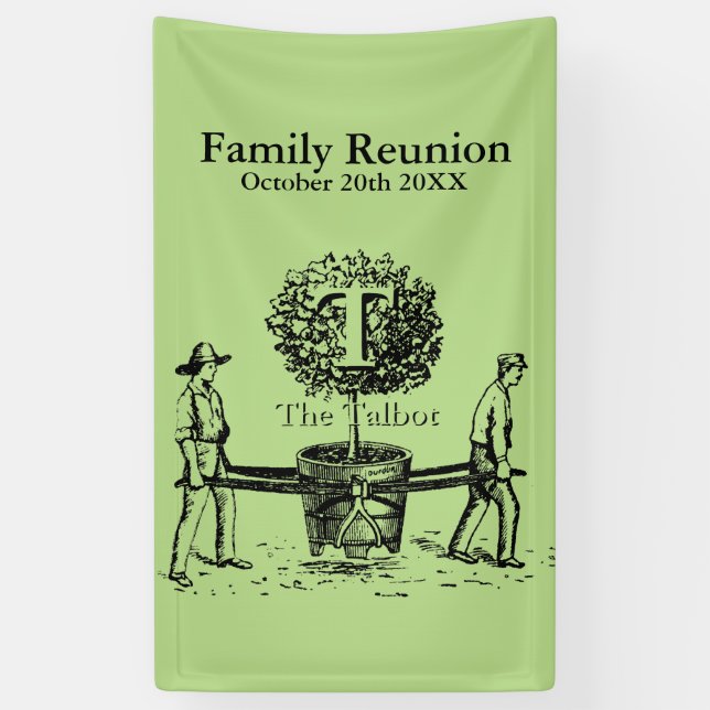 Lona Gardenerers Family Reunion/Nombre personalizado de (Vertical)