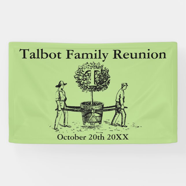 Lona Gardeners Family Reunion H Banner nombre personali (Horizontal)