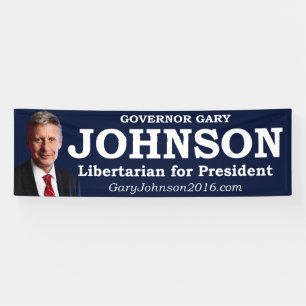 Lona Gary Johnson para presidente Banner