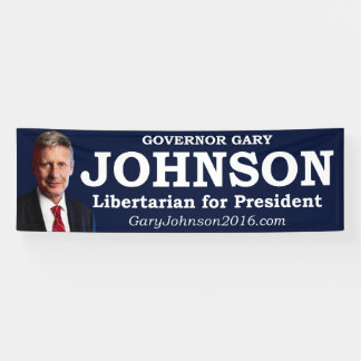 Lona Gary Johnson para presidente Banner