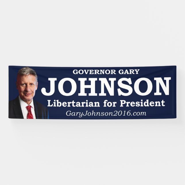 Lona Gary Johnson para presidente Banner (Horizontal)