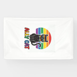 Lona Gata Aliada Arcoíris Orgullo Diseño Camiseta Gato
