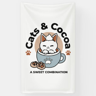 Lona Gato adorable en diseño de vacaciones de peluche -