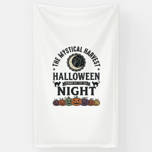 Lona Gato de Halloween Gatos Negros Calabazas Vintage D
