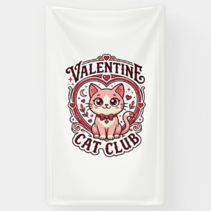 Lona Gato del Día de San Valentín Diseño divertido para