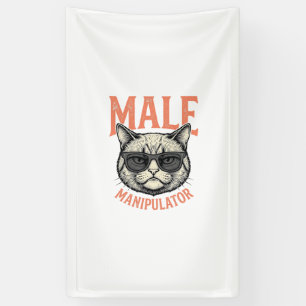 Lona Gato Divertido Manipulador Masculino Gafas de Sol