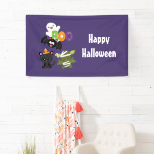 Lona Gato, murciélago, momia y fantasma de Halloween