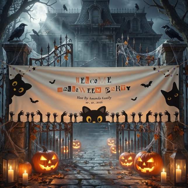 Lona Gato Negro Lindo Halloween (Subido por el creador)