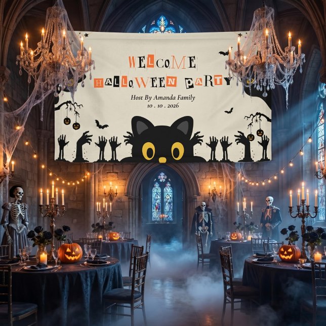 Lona Gato Negro Lindo Halloween (Subido por el creador)