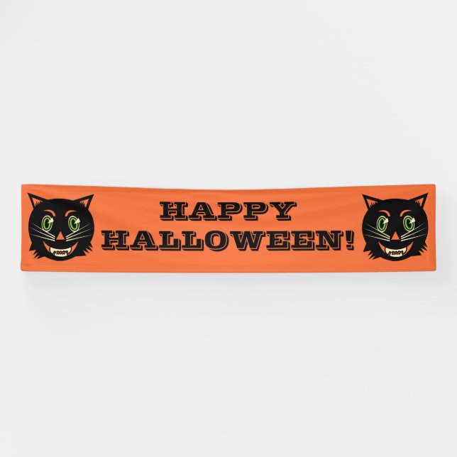 Lona Gato negro vintage (Horizontal)