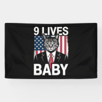 Gato Trump 9 Vidas Bebé Divertido Gato Trump