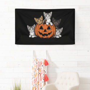 Lona Gato Vintage Años 90 Halloween Temporada Retro Esp