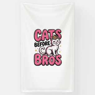 Lona Gatos Antes de Hermanos Camiseta Diseño Corona Gat