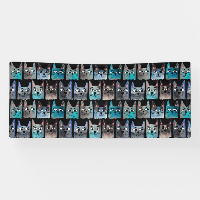 Lona Gatos azules (Horizontal)