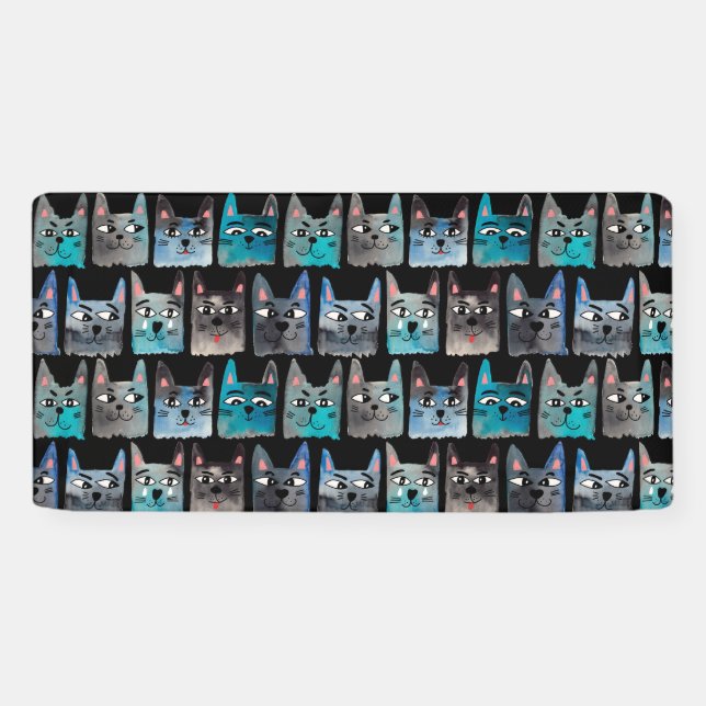 Lona Gatos azules (Horizontal)