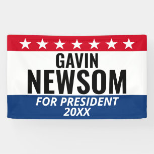 Lona Gavin Newsom para el presidente - Campaña