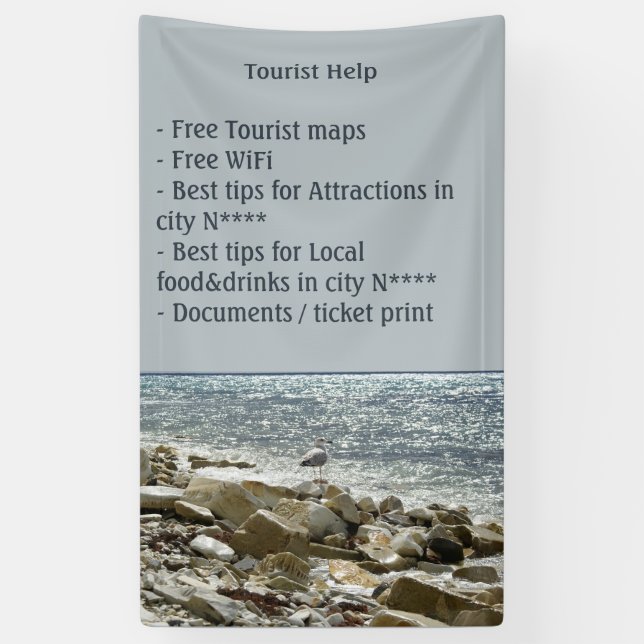 Lona Gaviota y mar (Vertical)