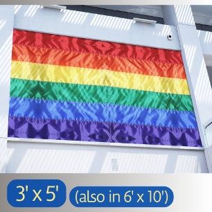 Lona Gay LGBT Classic Rainbow Flag Strips Guay