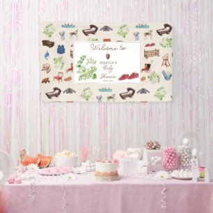 Lona Género Neutral Vintage Juguetes Baby Shower
