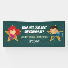 Lona Género revelan superhéroe lindo verde rosa azul