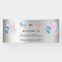 Lona Género revelar fiesta niño chica plata rosa azul