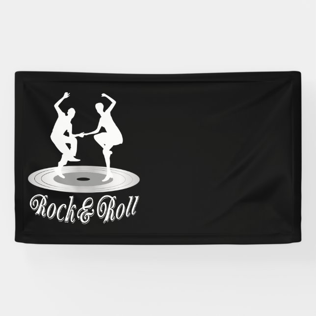 Lona Gente bailando rock y roll (Horizontal)