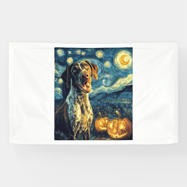 Lona German Shorthaired Pointer 2 Perro Lindo Halloween (Horizontal)