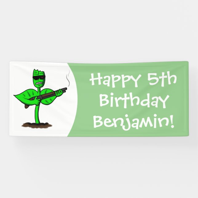 Lona Germinator cyborg personalizado divertido (Horizontal)