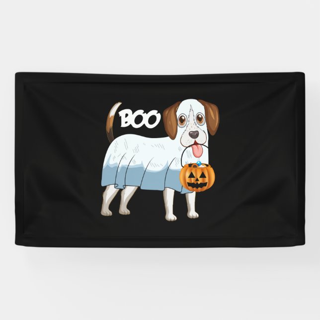 Lona Ghost Beagle Halloween Dog (Horizontal)