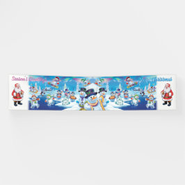 Lona Gigante 2,5' x 12' Navidades vinyl Banner escena d