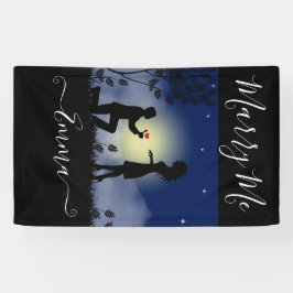 Lona gigante casarse conmigo propuesta personalizada