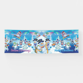 Lona Gigante de 2,5' x 8' Navidades vinyl Banner escena