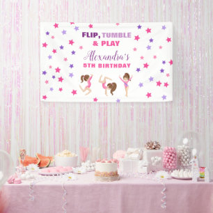 Lona Gimnasia Chica Stars Birday Party