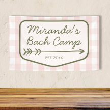 Gingham Summer Bach Camp Pink Green Bachelorette