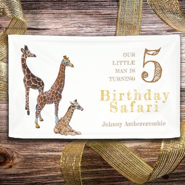 Lona Giraffe Safari Birthday Party (Giraffe Safari Birthday Party Banner)