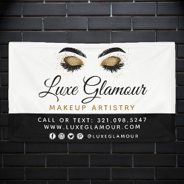 Lona Glamoroso Ojo Lanza Brows Beauty Bar Signage