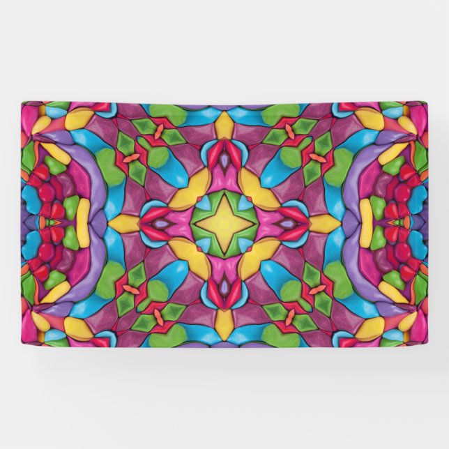 Lona Glass Vintage Purple Kaleidoscope (Horizontal)