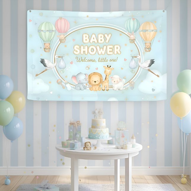 Lona Globos aerostáticos de animales Nubes Ducha de beb (Subido por el creador)