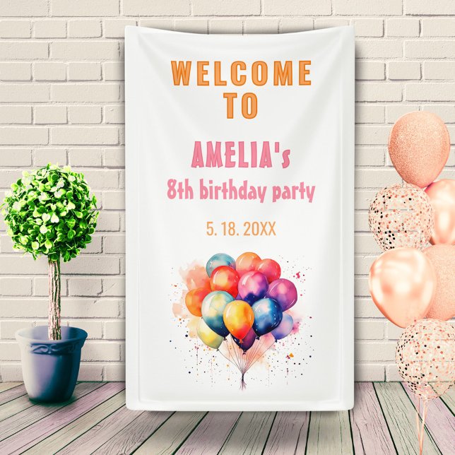 Lona Globos Coloridos Cumpleaños Infantil Bienvenida (Subido por el creador)