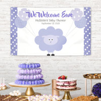 Globos de cordero morado en Baby Shower Cute Kawai