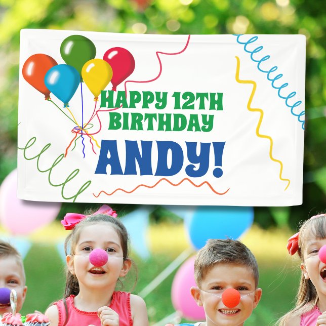 Lona Globos de Feliz Cumpleaños para Interior | Exterio (Subido por el creador)